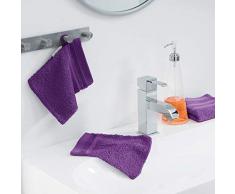 Douceur DIntérieur - 1800444, Waschlappen , 15 X 21 Cm , Vitamine , Frottee 450 G Unifarben , Lila
