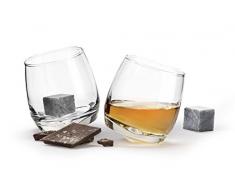 Sagaform Whiskey Geschenkset, Glas, Transparent, 9 x 6 x 9 cm, 4-Einheiten