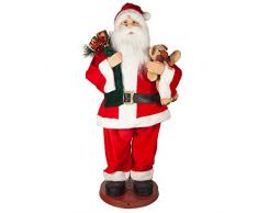 Decor Service Weihnachtsmann beweglich, Rot, 90cm