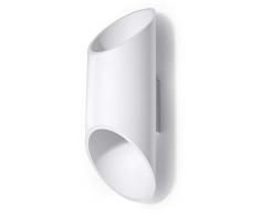 Sollux Lighting Penne 30 Wandleuchte, Aluminium, WeiÃ