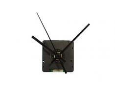 TFA Dostmann Funk-Uhrwerk mit Uhrzeigerset, Uhrwerk für Wanduhr, zum Basteln, Funkuhr, schwarz, 60.3518.01