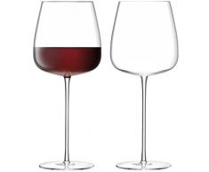 LSA International Kultur rot Wein Kelch 715 ml transparent X 2, 10,7 x 10,7 x 25,5 cm
