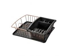 Metaltex Aquatex Copper Abtropfgestell mit Tablett, Metall, Kupfer, 37Â x 33Â x 63Â cm