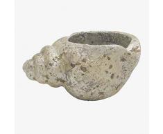 Better & Best Vase ohne Sockel, Maße: 22,5 x 14 x 12,5 cm, Material: Zement, Beige, Einheitsgröße