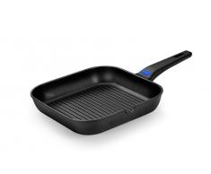 Monix Solid - Quadratische Grillpfanne aus Aluguss mit Antihaftbeschichtung Teflon® Classic, 28 cm