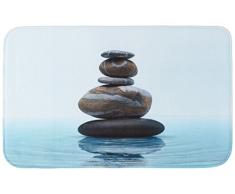 WENKO 20949100 Badteppich Meditation - Duschvorleger, 100 % Polyester, Mehrfarbig