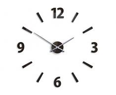 Modern Clock Klaus Wenge Wanduhr, Acryl, braun, 75 x 75 cm