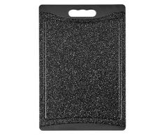 H+H Granit Schneidebrett mit Rutschfester Unterseite, Polypropylen, Grau, 24.5 x 36 x 1 cm