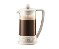 Bodum BRAZIL Kaffeebereiter (French Press System, Permanent Edelstahl-Filter, 0,35 liters) cremefarben