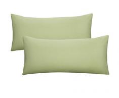 biberna 0077144 Feinjersey Bettwäsche Kopfkissenbezug (Baumwolle) 2x 40x80 cm, türkis (capri)