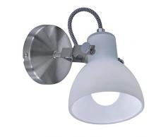 Trio Leuchten Ginelli 801500107 Deckenleuchte, Metall, Nickel Matt/Weiß