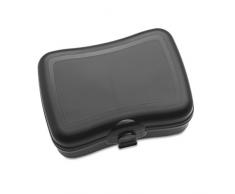 koziol 3081526 Basic Lunchbox, Plastik, Schwarz, 12.2 x 16.8 x 6.6 cm