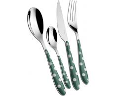 Bugatti pscv-014 F50 gepunktet Besteckgarnitur, 24-teilig Edelstahl Grün Seladongrün 22 x 8 x 30 cm