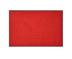 deco-mat Eco Uni FuÃmatte mit Rand Rutschfest und waschbar - Fussabtreter aus 100% Recyclingmaterial - Rot 57 x 85 cm
