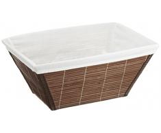 WENKO 21637100 Aufbewahrungskorb Bamboo L Braun - Badkorb, Bambus, 31 x 14 x 21 cm