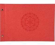Exacompta 60026e Mandala Album Fotos zu Schrauben 40 Seiten, rot, 31,5 x 22 cm