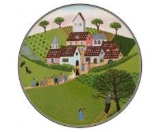 Villeroy & Boch Charm & Breakfast Design Naif Tortenplatte, 30 cm, Premium Porzellan, Weiß/Bunt