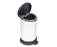 CURVER Mülleimer Abfalleimer metallisiert 20L Food Silber