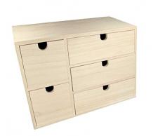 Artemio 14002158 Schubladenschrank, Holz, Beige, 35 x 15 x 26 cm