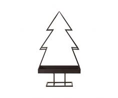 Villeroy & Boch Winter Bakery Metall Kerzentablett, purister Kerzenhalter im Weihnachtsbaum-Design, Metall, schwarz, 60 cm