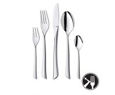 WMF Virginia Besteckset, 12 Personen, 60-teilig, eingesetzte Messerklinge, Cromargan protect Edelstahl poliert, glänzend, kratzbeständig, spülmaschinengeeignet