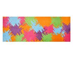 LifeStyle-Mat Designer Fussmatte Haustür – Fussmatten rutschfest und waschbar – Schmutzfangmatte/Fussabstreifer – BUNT 67x170cm