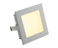 SLV Flat Frame Basic Einbauleuchte, Eckig, G4, Maximal 20 W, silbergrau 112732