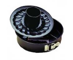 Kaiser Classic Springform, mit Flach- und Rohrboden 28 cm, 2 Böden, runde Backform, auslaufsicher, antihaftbeschichtet, schwarz