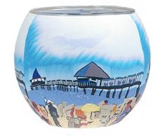 Himmlische Düfte Geschenkartikel GmbH Windlicht Glas Cup Teelichthalter Kerzenhalter SEEBRÜCKE HERINGSDORF/USEDOM Größe 9 x 11 cm als Tischdekoration …