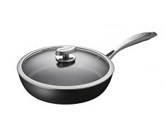 Scanpan PRO IQ Schmorpfanne mit Deckel, Aluguss, Schwarz, 28 cm, 2-Einheiten
