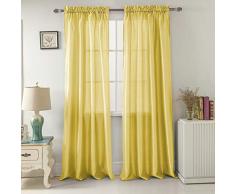 RT Designers Collection Nikki Faux Silk Rod Pocket Vorhang, Polyester, zitronengelb, 54 x 90 in