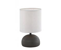 Reality Leuchten R50351026, Tischleuchte, Keramik, Braun, 14.0 x 14.0 x 23.0 cm