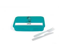 Excelsa 61745 Behälter mit Besteck Linus, hellblau