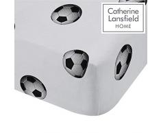 Catherine Lansfield Fußball Reichhaltige Spannbettlaken für Doppelbett, Polyester-, Multi, 190 x 135 x 0,4 cm