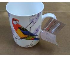 Maxwell & Williams PBD160 Birds of Australia Becher, Kaffeebecher, Tasse mit Vogelmotiv: Rosellasittich, in Geschenkbox, Porzellan