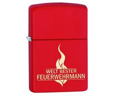 Zippo Feuerzeug, Messing, Rot, one Size