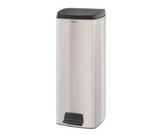 Treteimer 25 L Silent rechteckig mit Kunststoffeinsatz / Matt Steel Fingerprint Proof