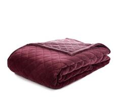 Gözze Wohn- und Kuscheldecke, Doppellagig verarbeitete Wendedecke, Gesteppt, 150 x 200 cm, Beere, 40123-40-150200