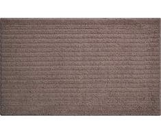 Grund 3D Badteppich 100% Polyester, ultra soft, rutschfest, RIFFLE, Badematte 60x100 cm, kakao