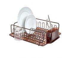 InterDesign 68982EU Forma Lupe Abtropfgestell 2, bernstein / bronze