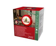 Konstsmide, 4360-550, LED Weihnachtskugel Weihnachtsmarkt, wassergefüllt, 5h Timer, warm weiße Diode, batteriebetrieben, Innen