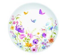 Easy Life Dessertteller, Porzellan, Mehrfarbig, 19.5 x 19.5 x 2.5 cm