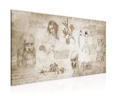 Bilder Werke von Leonardo Da Vinci Wandbild Vlies - Leinwand Bild XXL Format Wandbilder Wohnzimmer Wohnung Deko Kunstdrucke Braun 1 Teilig - MADE IN GERMANY - Fertig zum Aufhängen 700412a