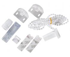 K-home Klemmträger und Zubehör Montage-Set für Klemmfix Minirollo, Plastik, weiß, 5 x 1,5 x 3,5 cm