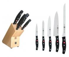 Zwilling Twin Pollux Messerblock mit 5 Messern mit eisgehärteter Friodur-Klinge aus rostfreiem Edelstahl