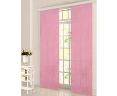 Gardinenbox Schiebevorhang Flächenvorhang Mikrofaser Blickdicht Matt 245x60, Pink