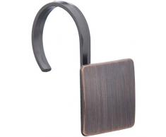 AmazonBasics – Haken für Duschvorhang, klassische Quadrat-Haken, Bronze mit Ölschliff