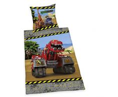 Herding 4433203050 Bettwäsche Dinotrux, Baumwolle, bunt, 135 x 200 x 2 cm
