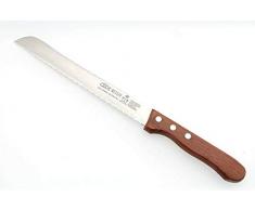 Güde Brotmesser mit Welle, Serie Gamma, Griff Edelholz Küchenmesser, mehrfarbig, One size