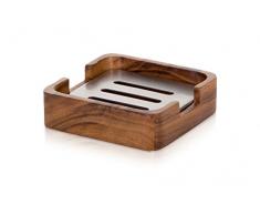 Möve 44123 Seifenschale, Braun, 10 x 10 x 3 cm